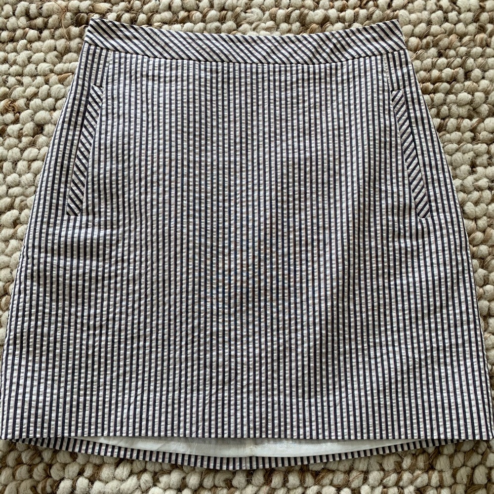 Jack Wills Seersucker Pleated Mini Skirt
